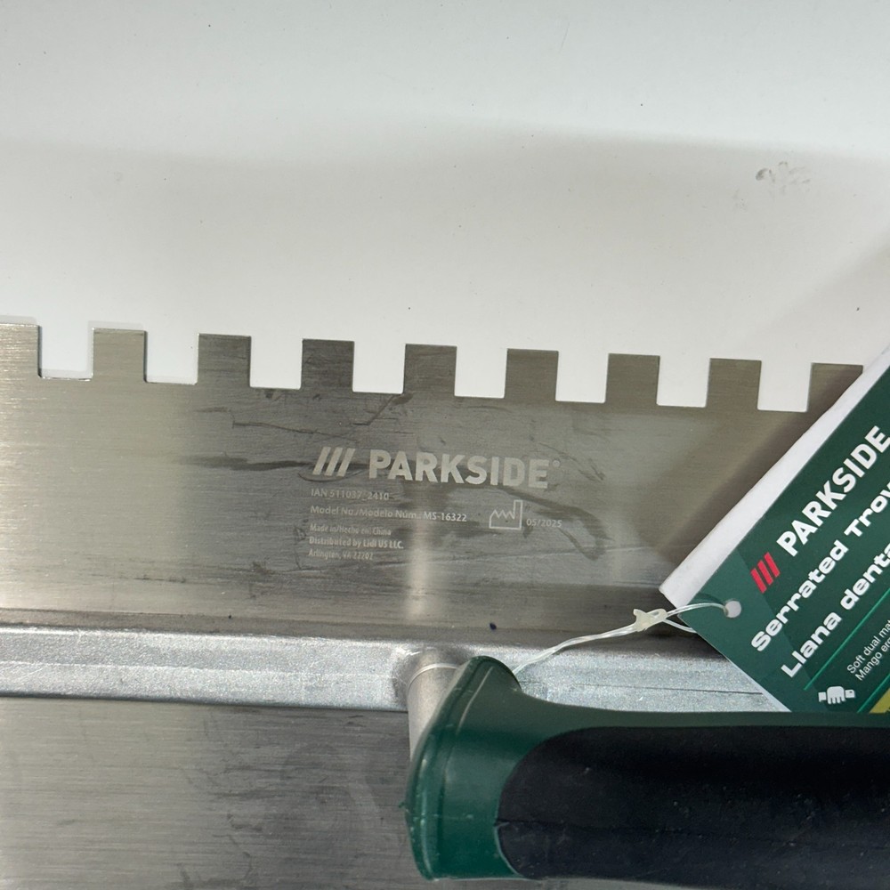 Parkside 4pc Trowel & Scraper Set - Joint Knife, Multi-Tool & Serrated Trowels