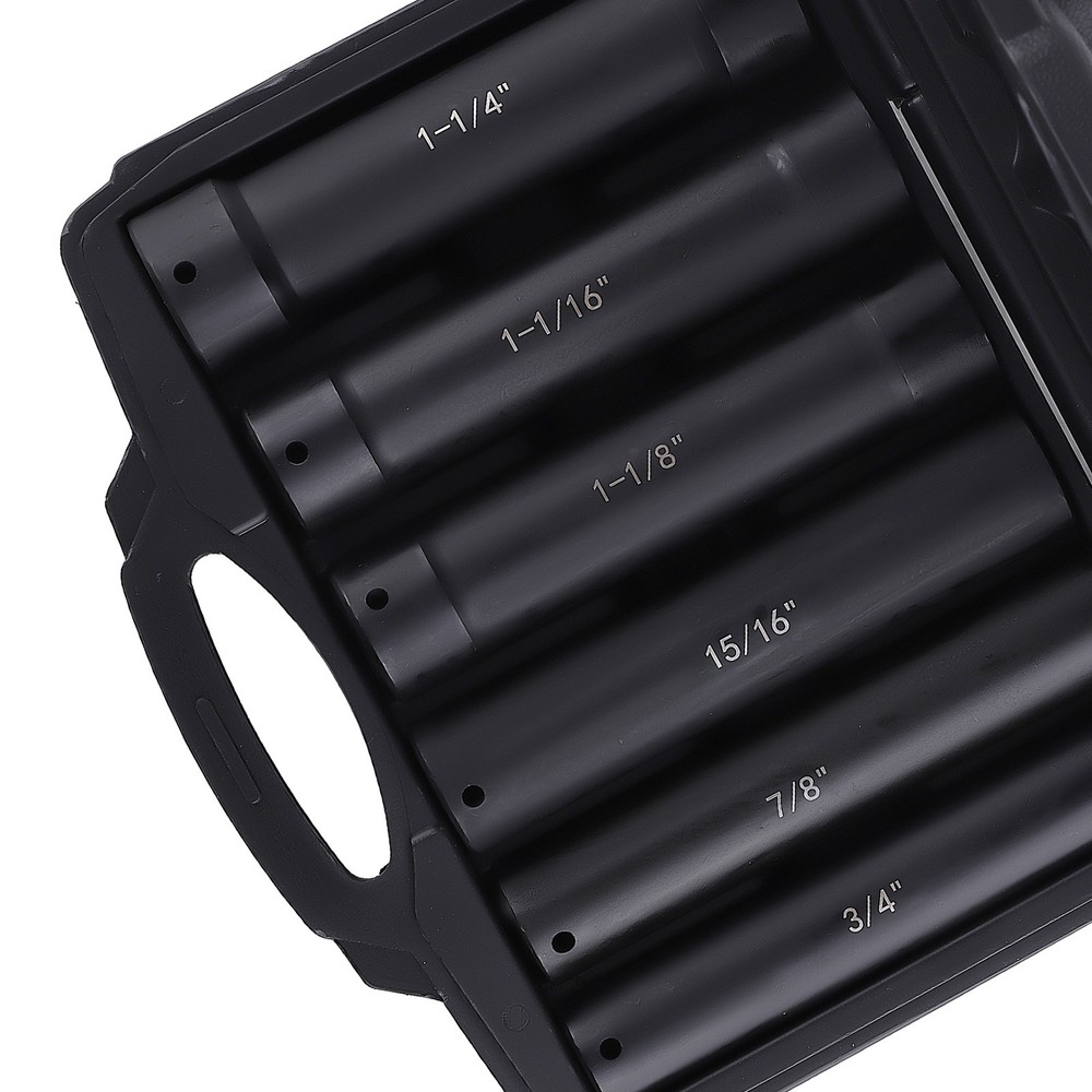 1/2 Inch Drive Extended Length Impact Socket Set 6PCS Extra Deep Socket Set