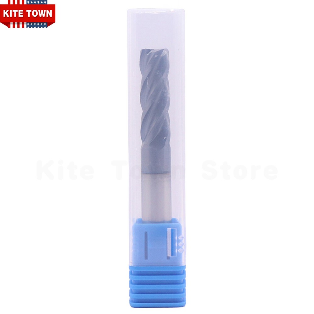 4 Flute Solid Carbide 3/8" x 1-1/8" x 3" Long End Mill - AlTiN Coated