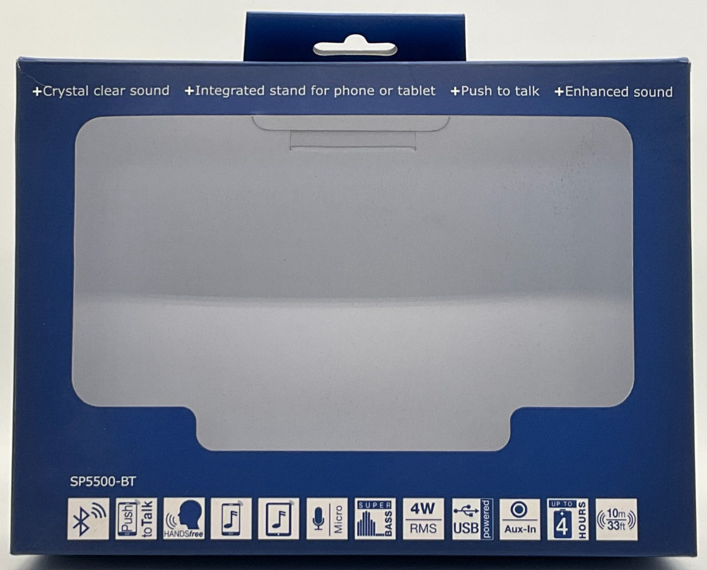 V7 SP5500-BT-WHT-9NC Bluetooth Wireless Speaker - White