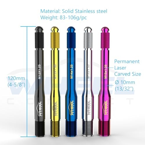 Wheel Alignment Pin Set, Wheel Hanger, Rim Stud Pilot 5sizes,1pc each size