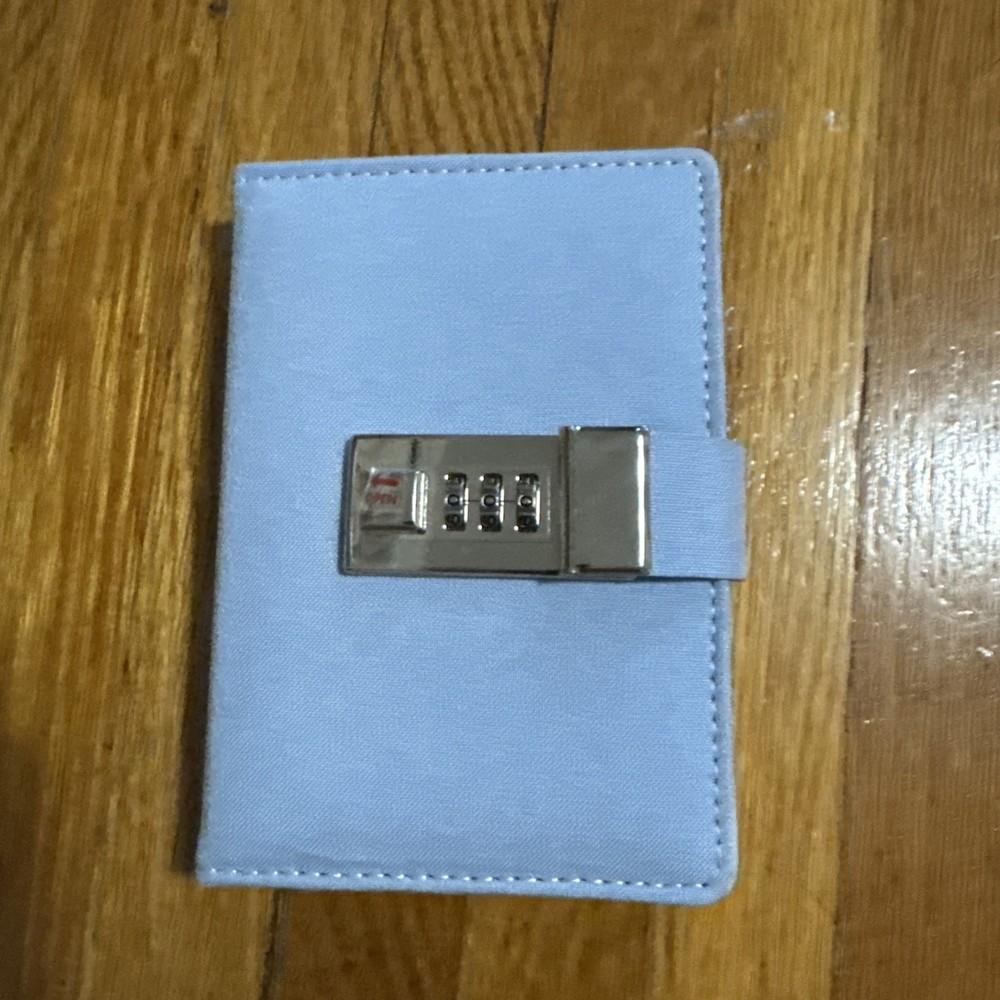 Blue Diary Book With Lock Size 5.5 X 7 Inches