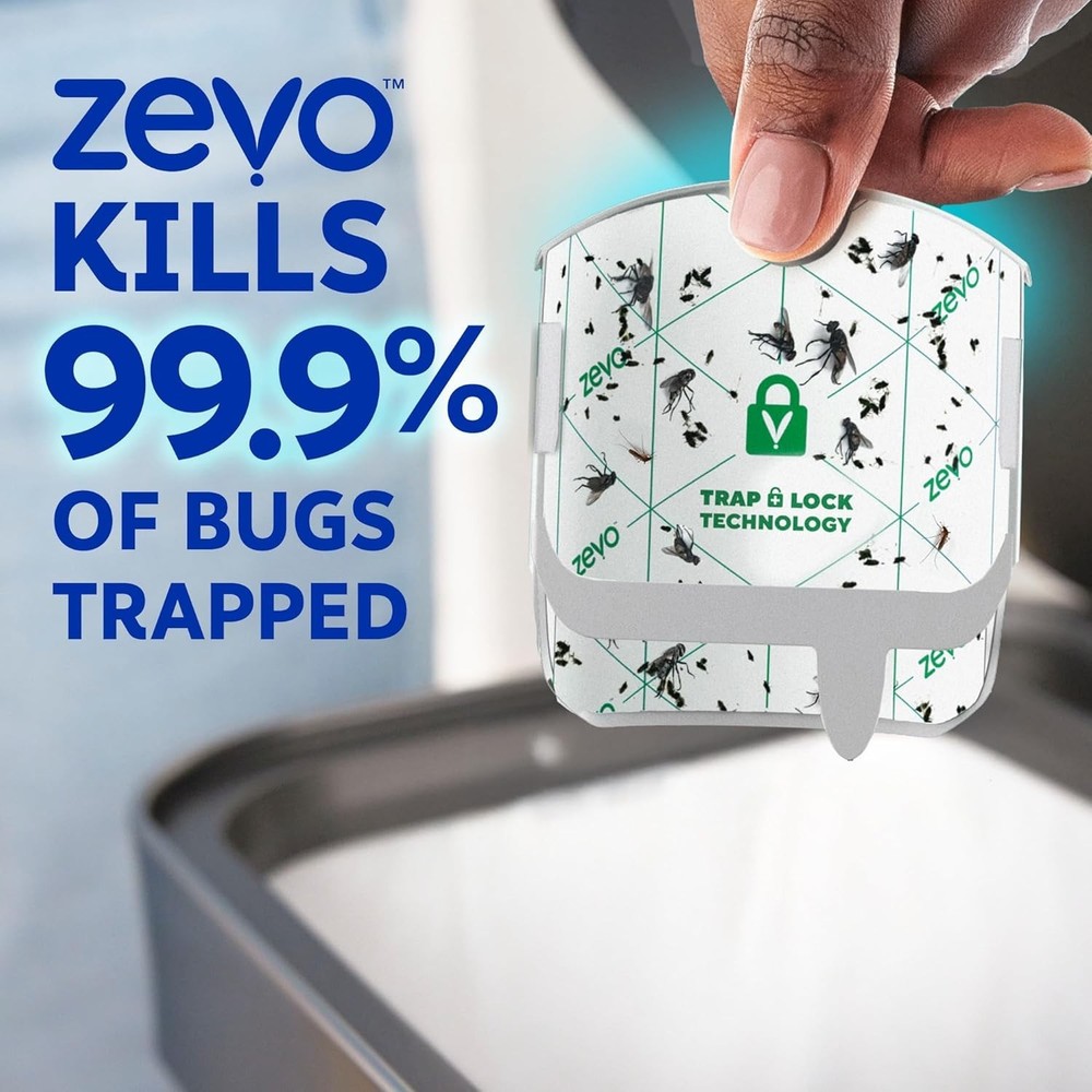 Zevo Compact Flying Insect Trap Kit with Refill Cartridges - Plug-in Indoor Bug