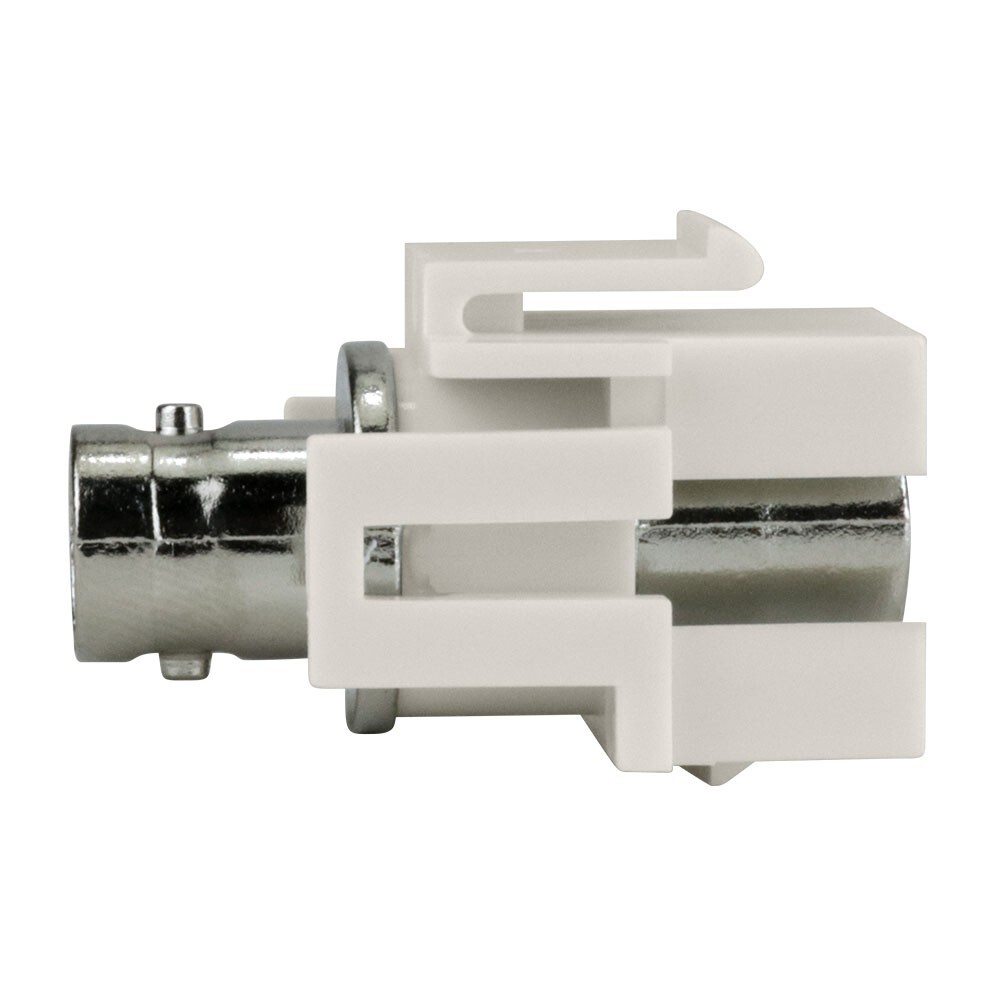 Construct Pro™ BNC-Female Keystone Jack-Pass Through (Light Almond)