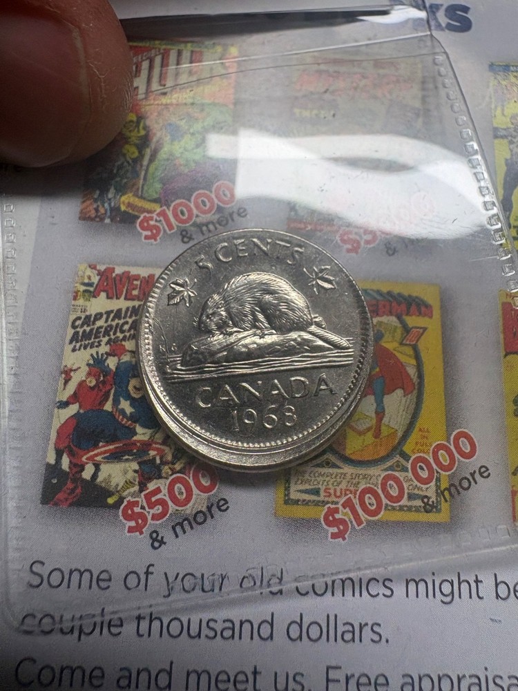 1968 canada nickle off center strike