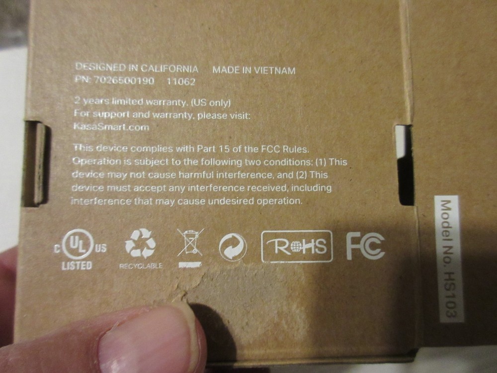 TP-LINK HS103 Kasa Smart Wi-Fi Plug Mini NIB