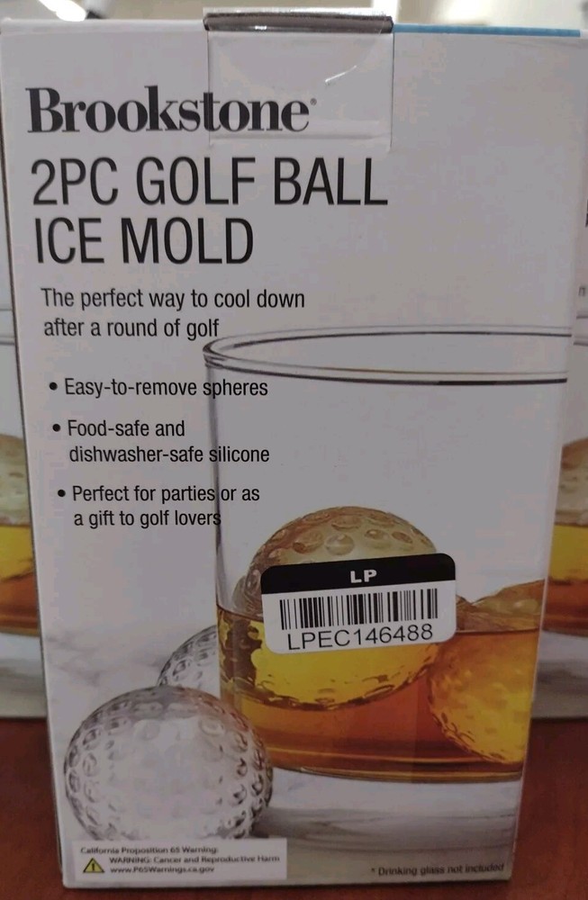 Brookstone 2pc Golf Ball Ice Mold Bundle (3 Boxes)