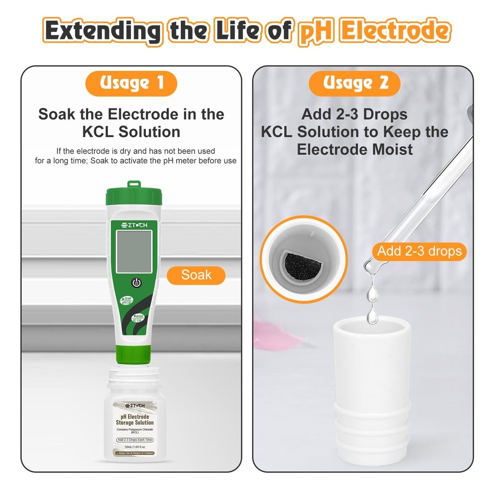 pH Calibration Solution Kit, pH 4 7 10 with KCL Electrode Storage Solution*1,...