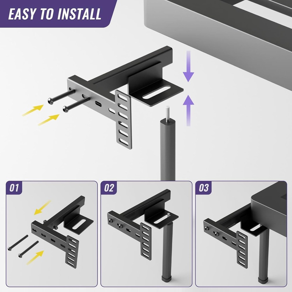 Adjustable Headboard Brackets Metal Bed Frame Headboard Wall Mounting