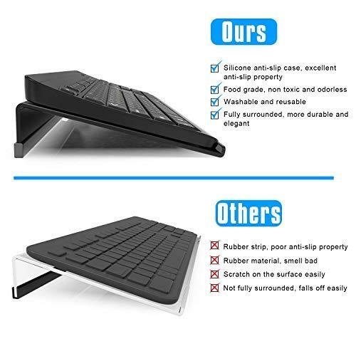 Richboom Acrylic Tilted Computer Keyboard Stand for Easy Ergonomic Typing,