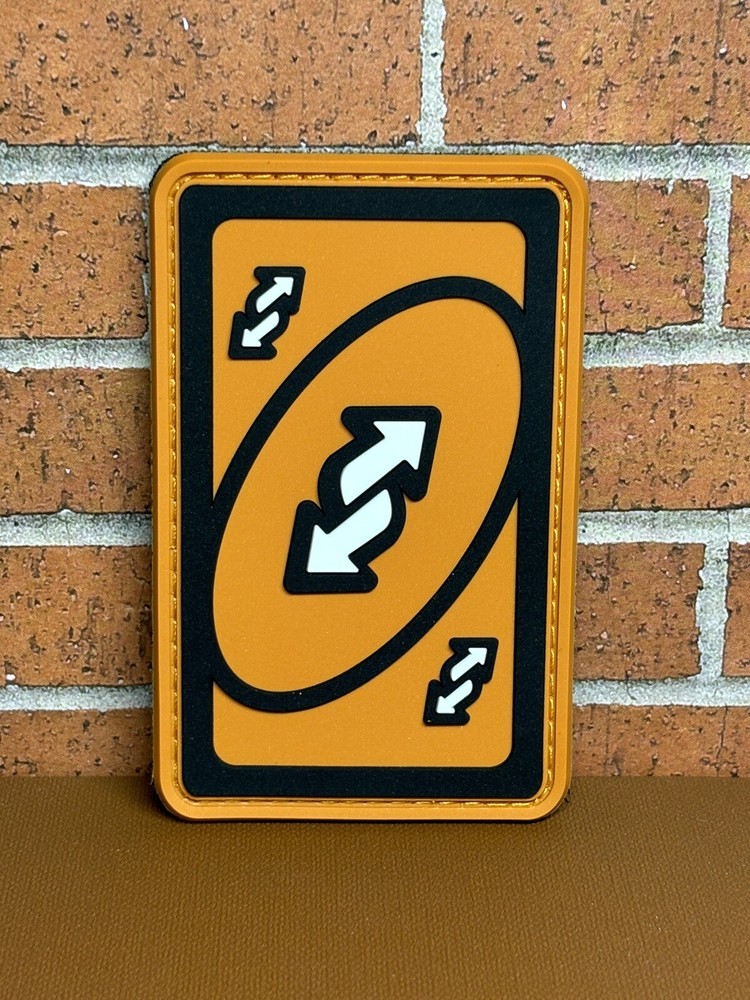Tactical PVC Patch - Uno Reverse Card Patch - Orange Uno Reverse Card PVC Patch