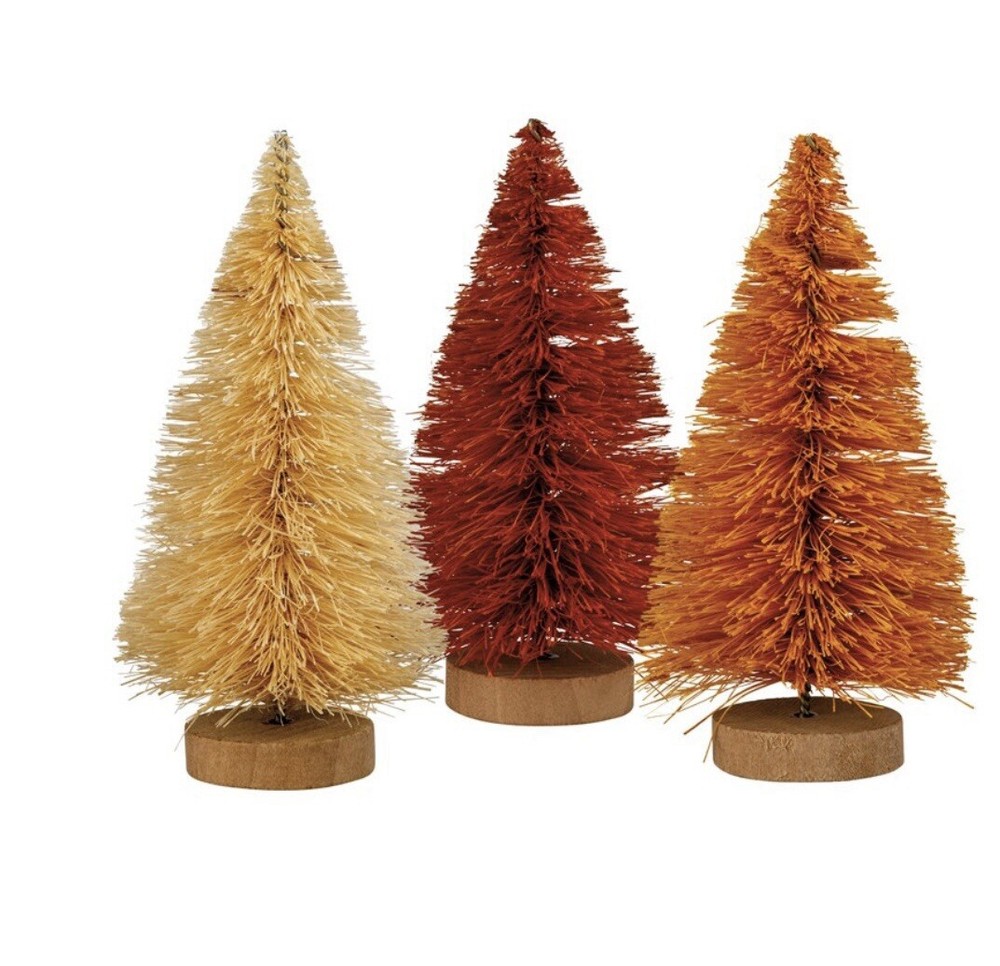 Multicolored Bottle Brush Fall Tree Set