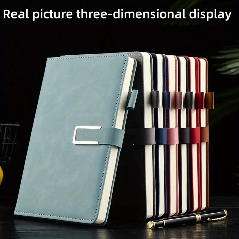 100 Pages Notebook Multi-style Magnetic Closure Notebooks W/ Bookmarks