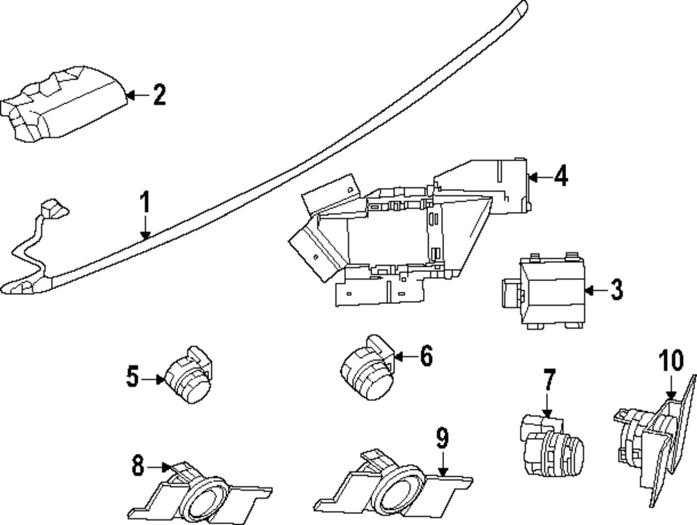 Genuine Nissan Blind Spot Detection System Warning Sensor Bracket 284H7-7BA0E