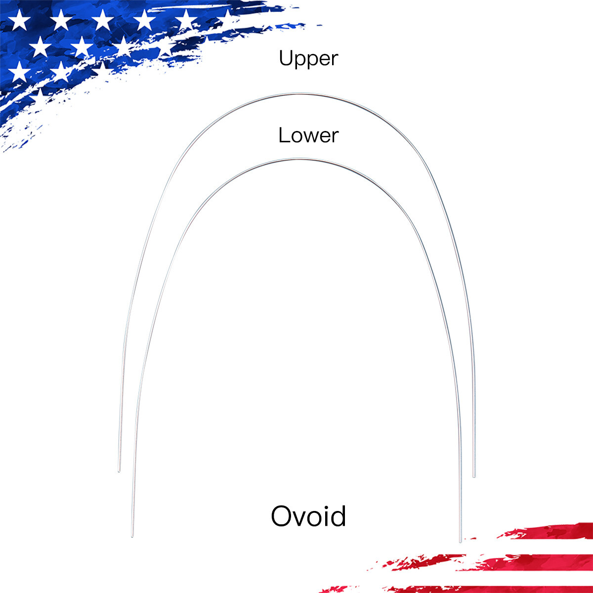 AZDENT Dental Orthodontic Brackets Mini Roth/MBT 022 Hooks 345/10Size Arch Wires