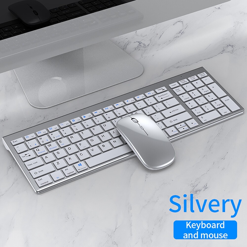 Wireless Keyboard And Mouse bluetooth Dual-mode Slim Rechargeable Typing Silent