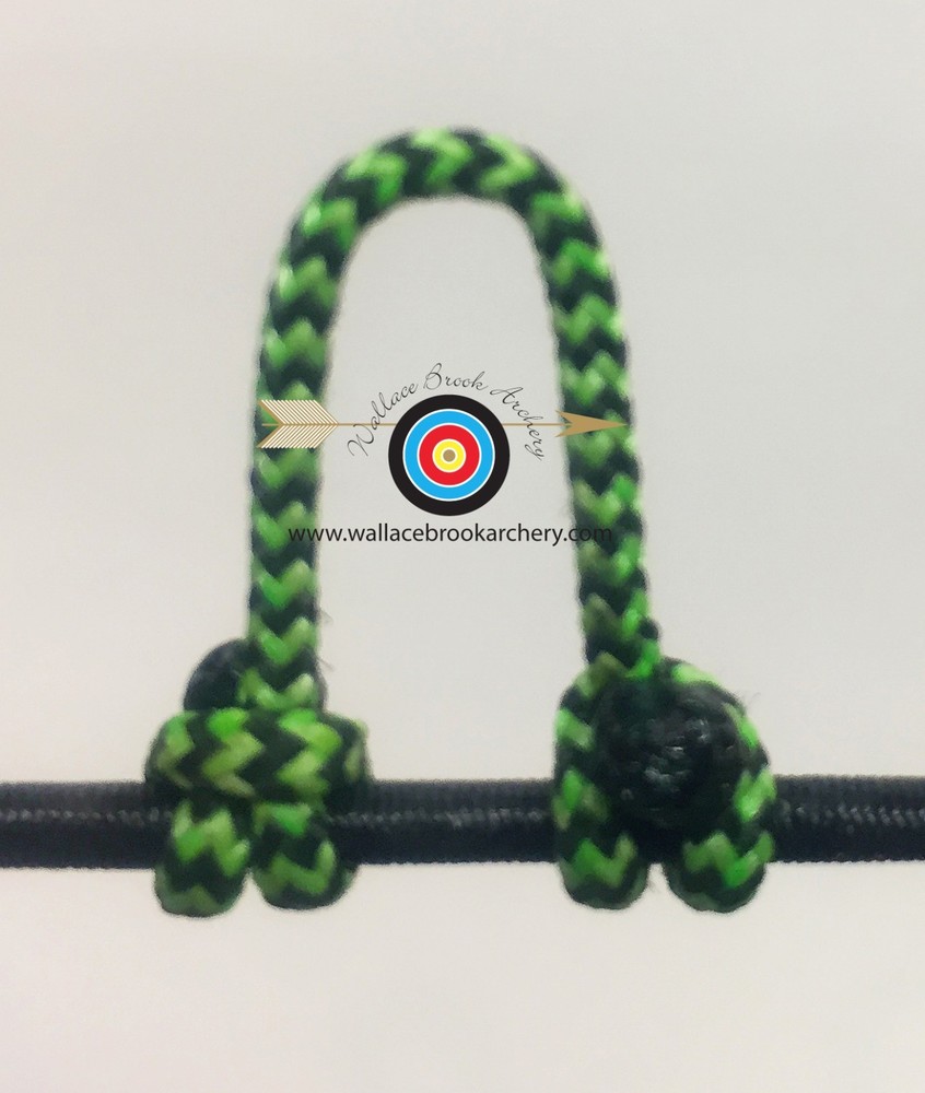 2 Pack- Speckled  Flo Green/Black  Archery Release Bow String D Loop, BCY #24
