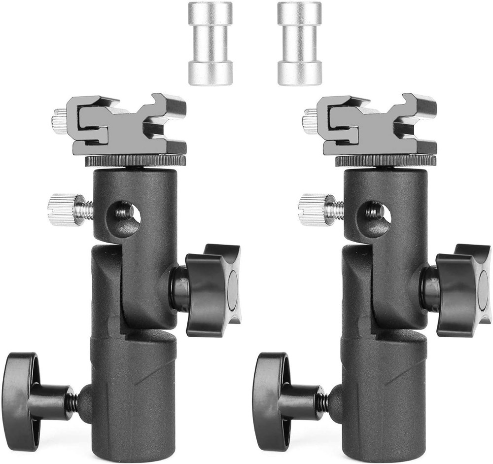 Professional Speedlite Flash Bracket Swivel Stand Umbrella Holder E-Type