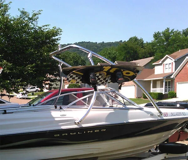 Advancer Wakeboard Tower + Flat Tower Bimini Pacific Blue Canopy+Bimini Top Rack