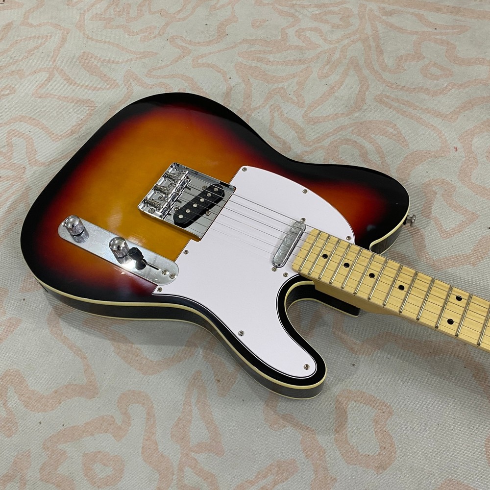 Retro Sunset Gradient TL Electric Guitar Gloss Solid Body Premium Build