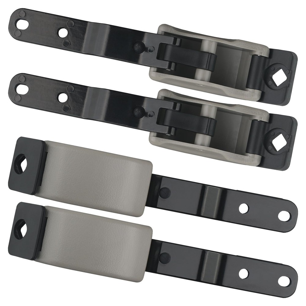 2PCS Rear Quarter Window Latch Lock Assembly Compatible with 2pcs, Gray