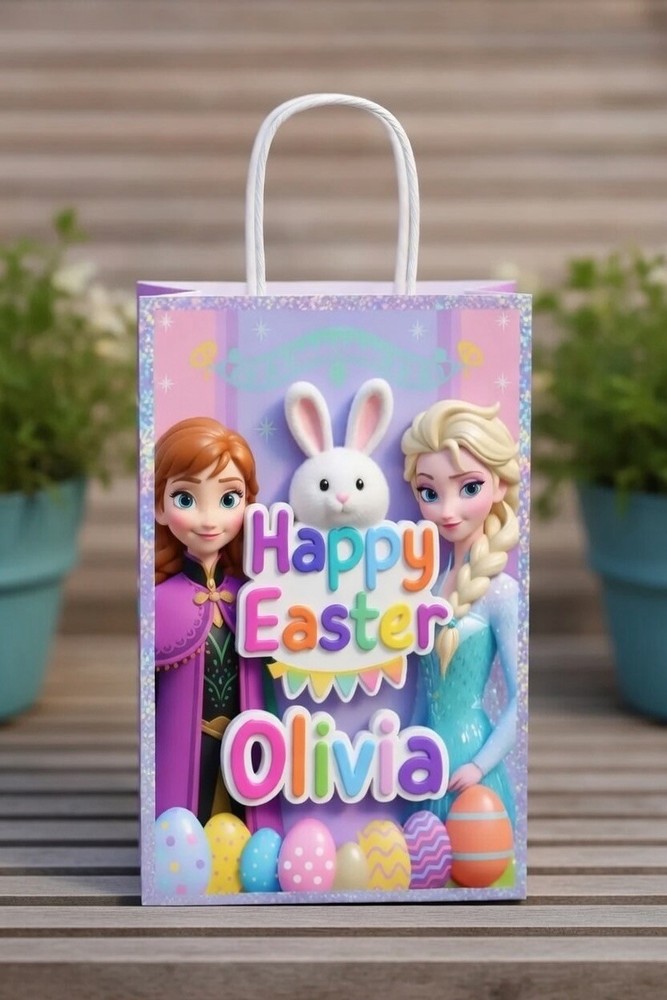 Custom Easter  Bag - Frozen Easter Bag  - Personalised  Easter Bag