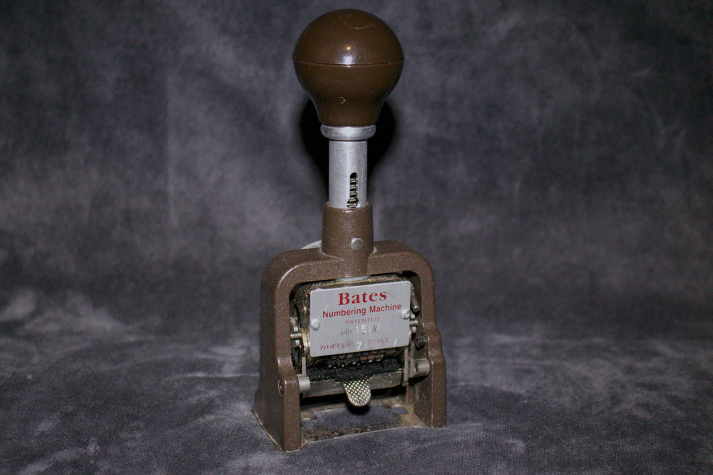 Bates Multiple Movement Numbering Machine HK151W - Wheels 7 Style A