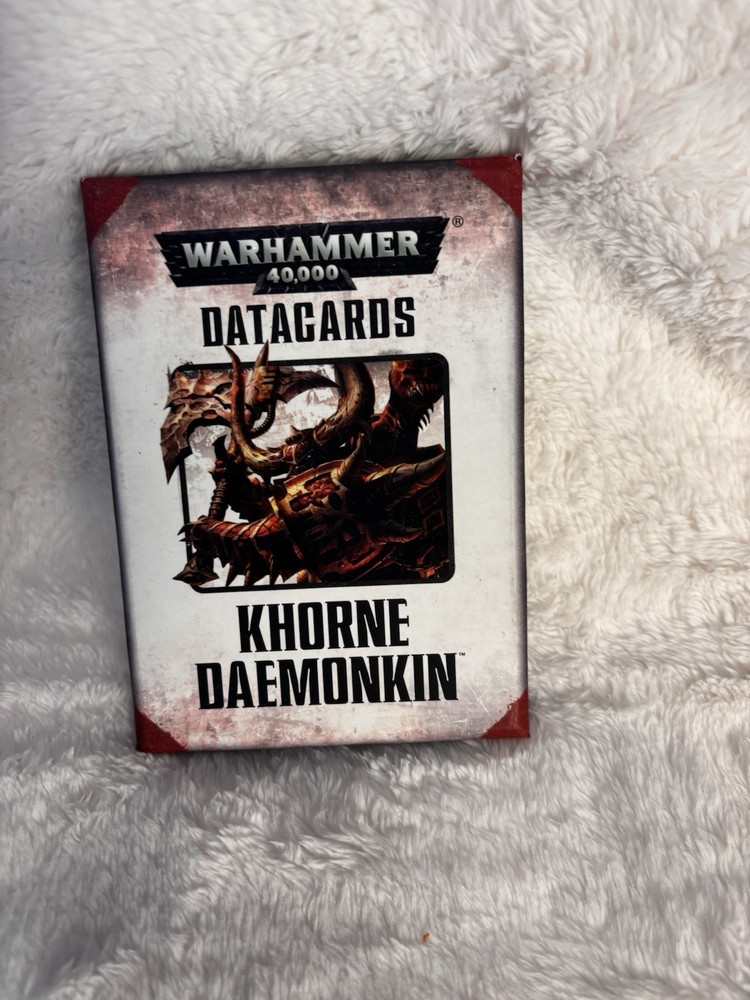 Games Workshop Warhammer 40k Khorne Daemonkin Data Cards 8th Edition