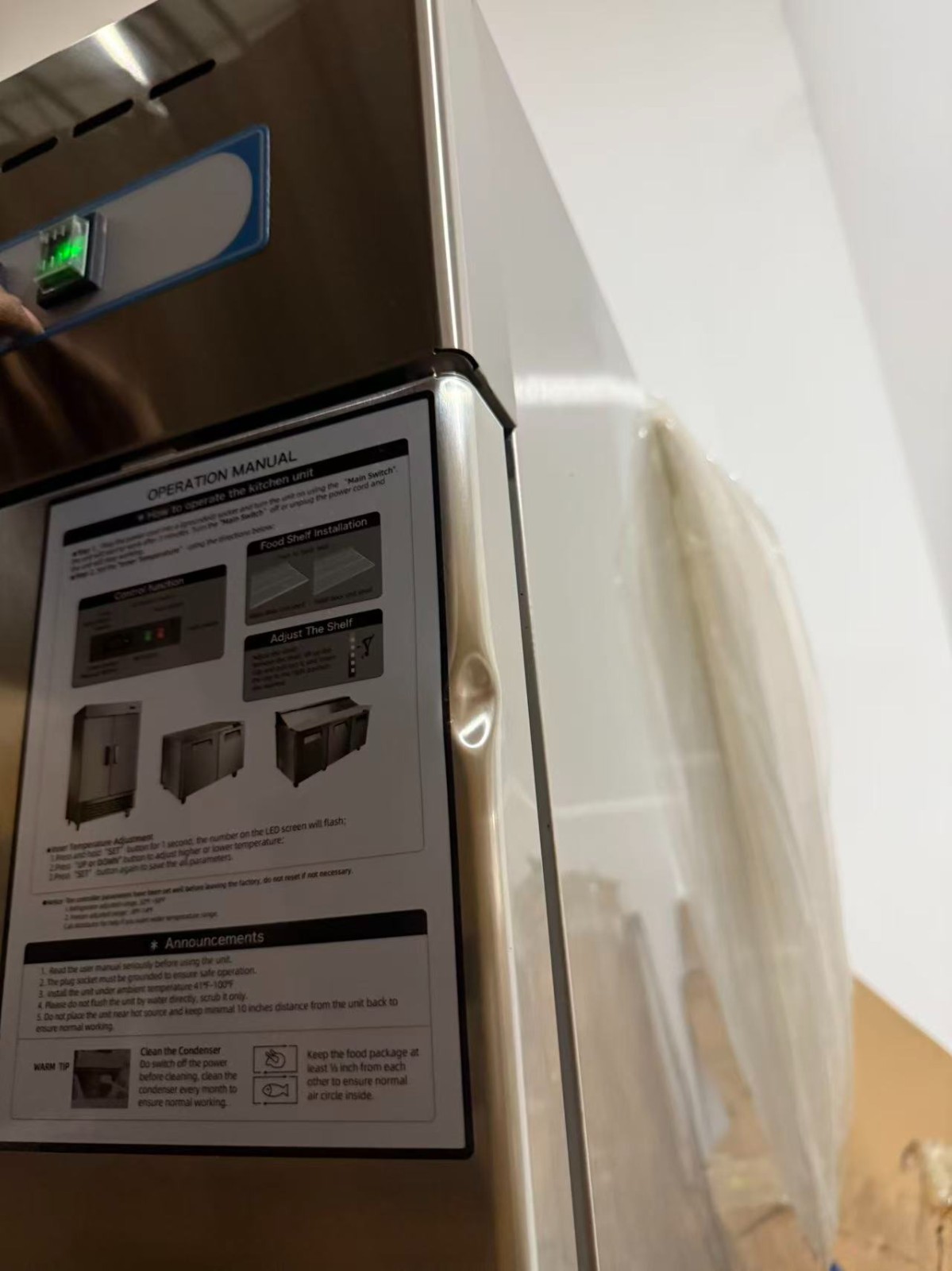 Westlake 54" Commercial Freezer Double Door Stainless Steel - DAMAGED