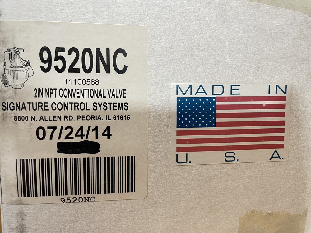 Signature Control Systems 9520NC 2" NPT Conventional Valve - NOS