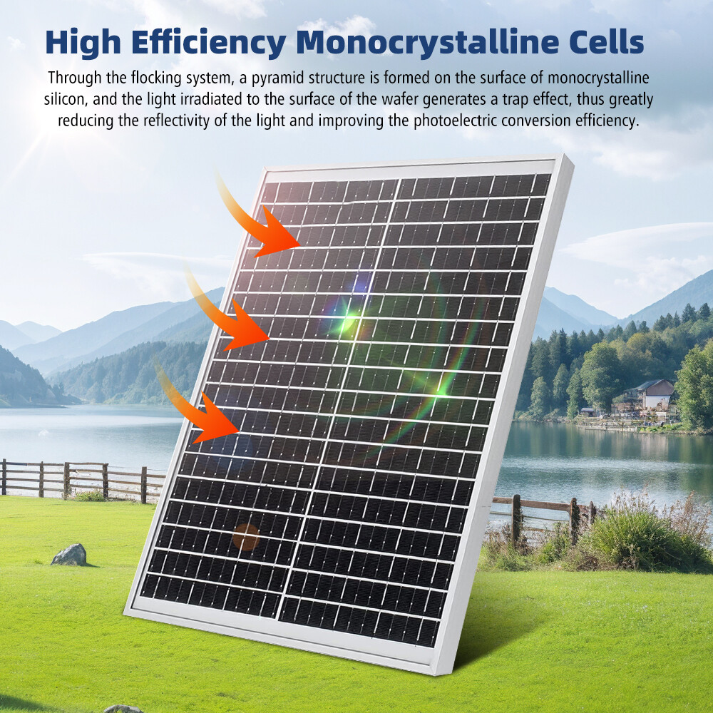 200 Watt Solar Panel Monocrystalline High-Efficiency Module PV Power Panels 2PCS
