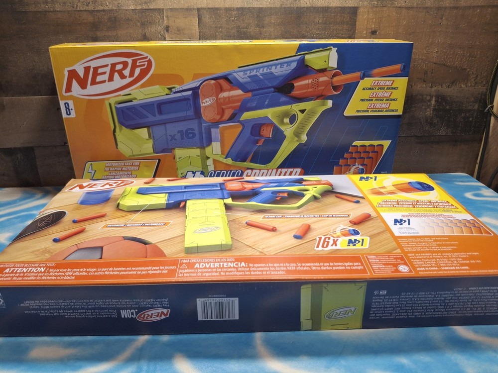 🔥Nerf🔥N Series Sprinter💥Motorized💥 Blaster( 16 Nerf N1 Darts Included)