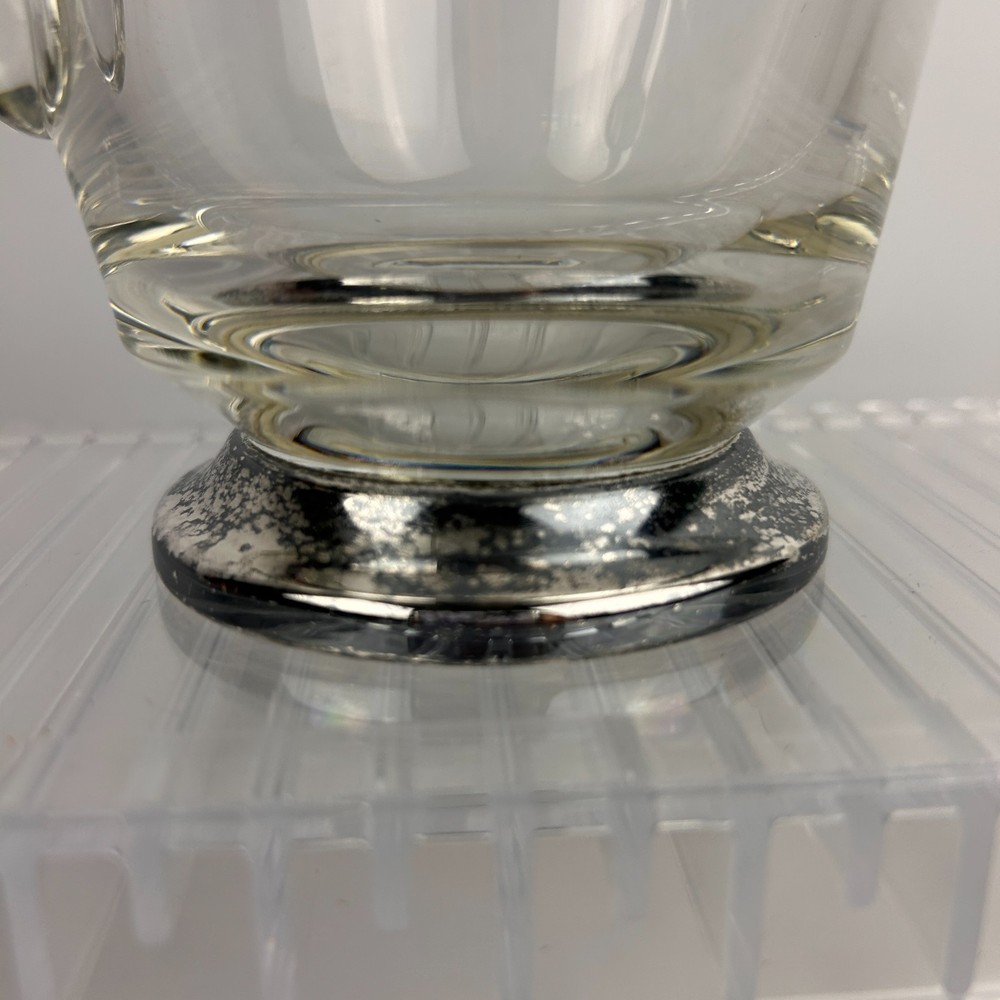 Silver Smith Studio Glass and Silverplated Cocktail Pitcher