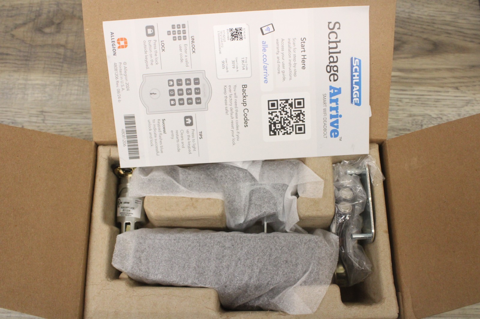 Schlage Arrive Smart Wi-Fi Bluetooth Deadbolt - BE459WBCEN622 - Matte Black