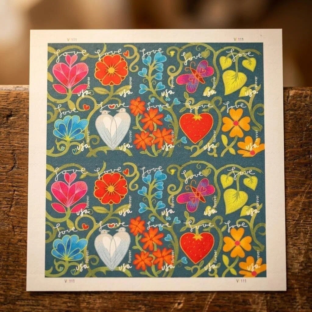 Garden of Love ~ Forever Stamps, 5 Sheets Of 20 (100 total) Mint Condition