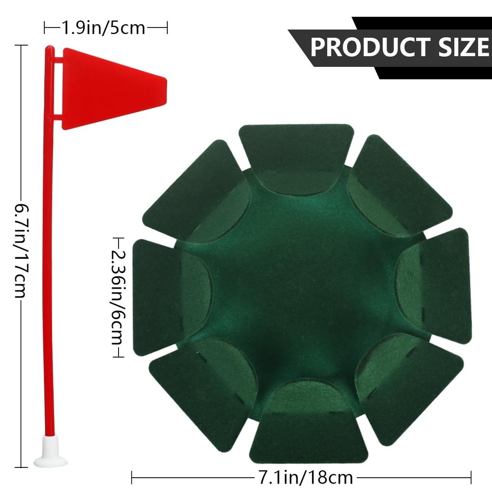 2 PCS All-Direction Golf Putting Cup Golf Practice Hole Cup Surface Flocking ...