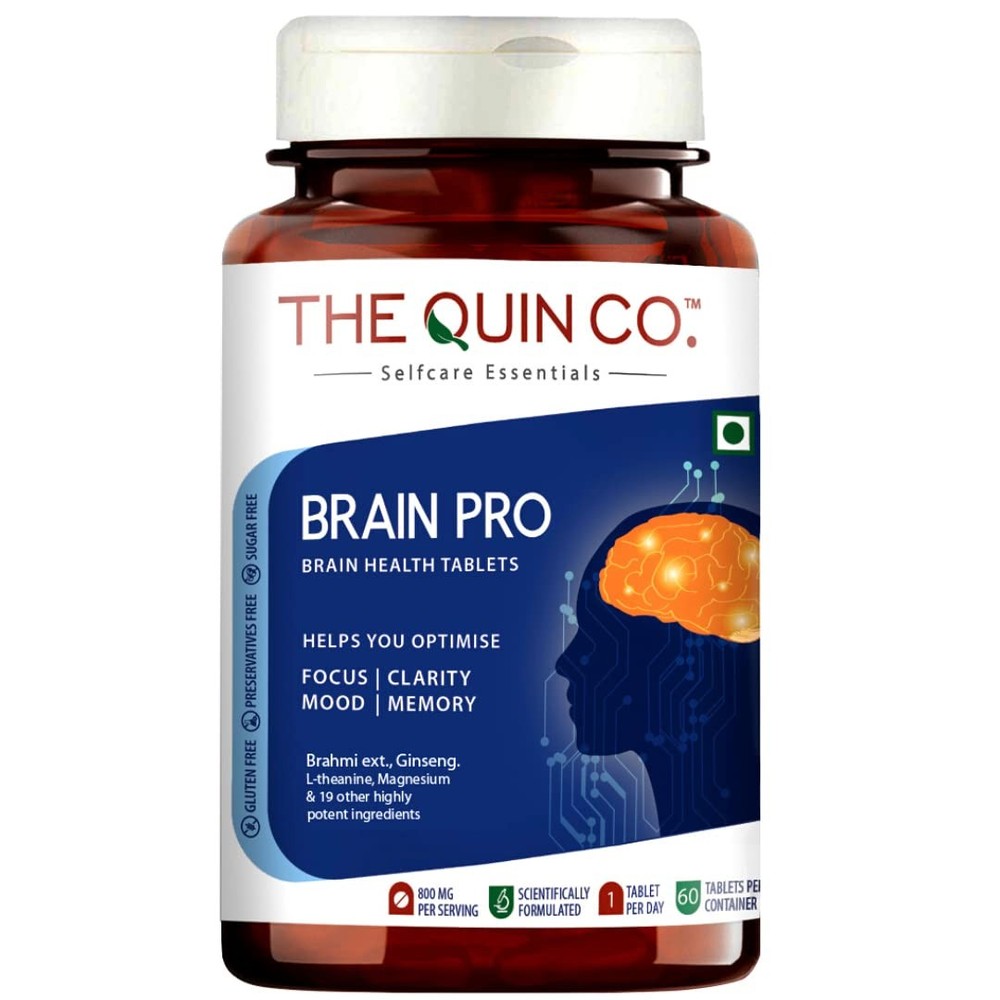 Brain Pro Herbal Nootropic Memory Focus Capsules 60 Count