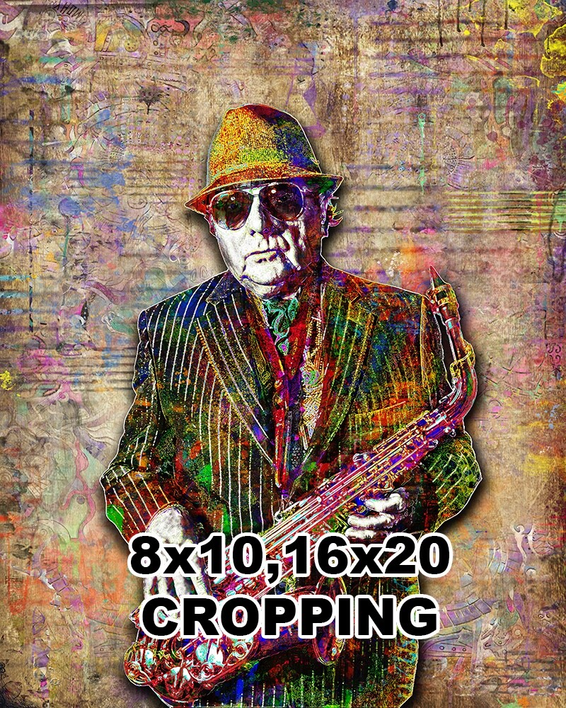 Van Morrison Poster, Van Morrison Sax Tribute Pop Art Fine Art Free Shipping US