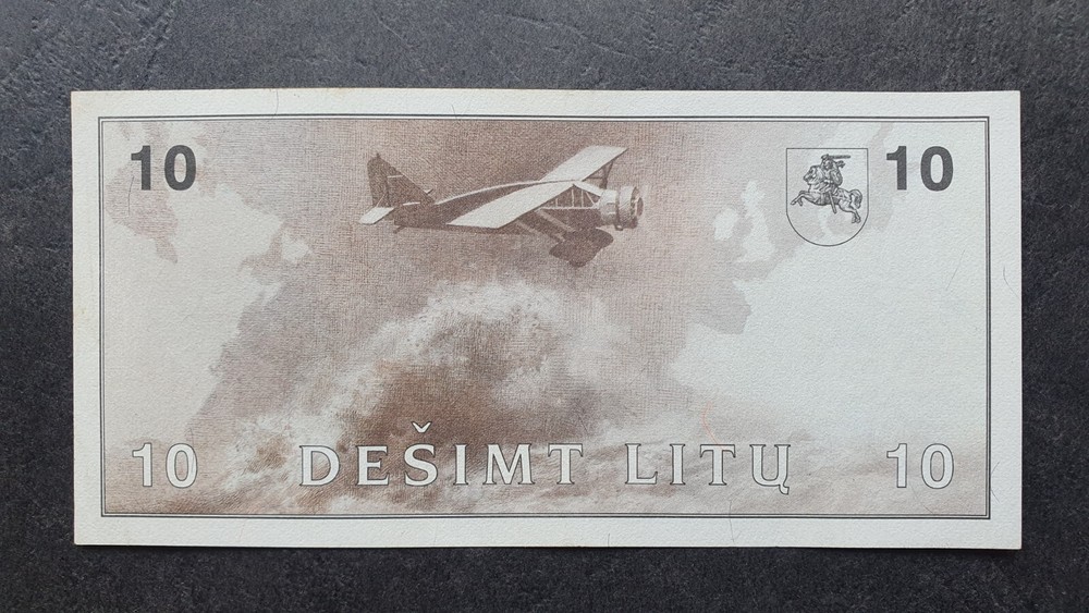 LITHUANIA 10 litu 1991, aUNC, P47