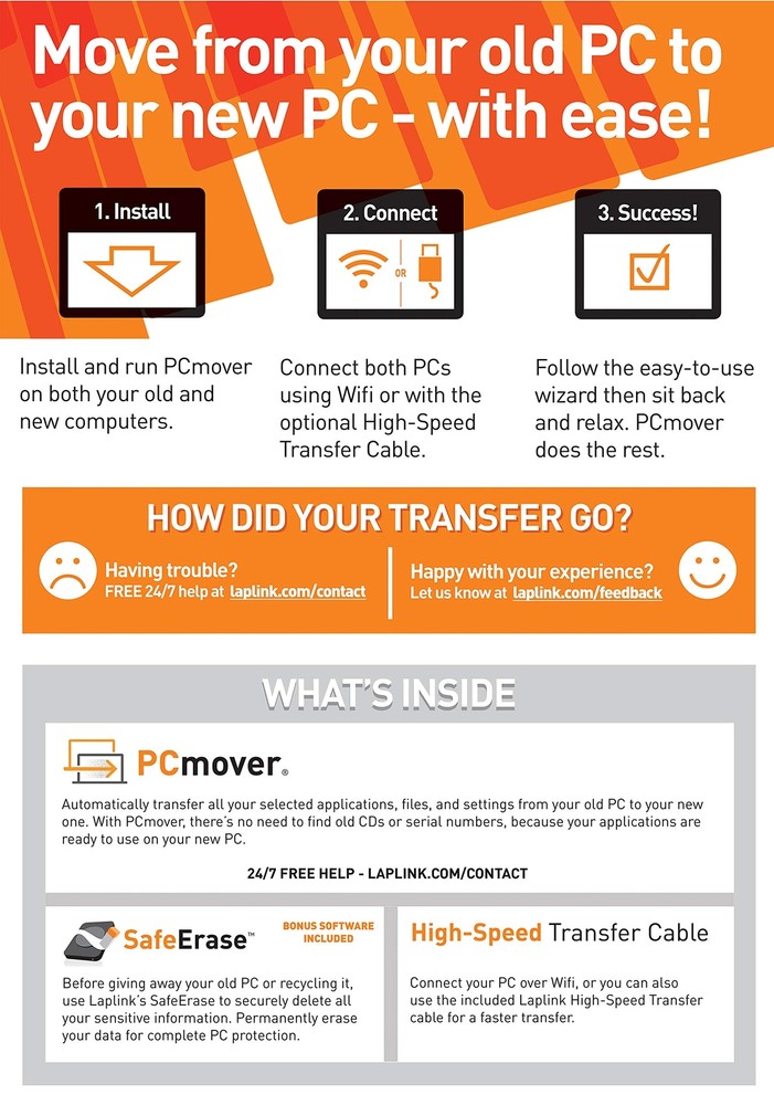 PCmover Ultimate 11 File Transfer Software for Efficient PC Migration with Cable