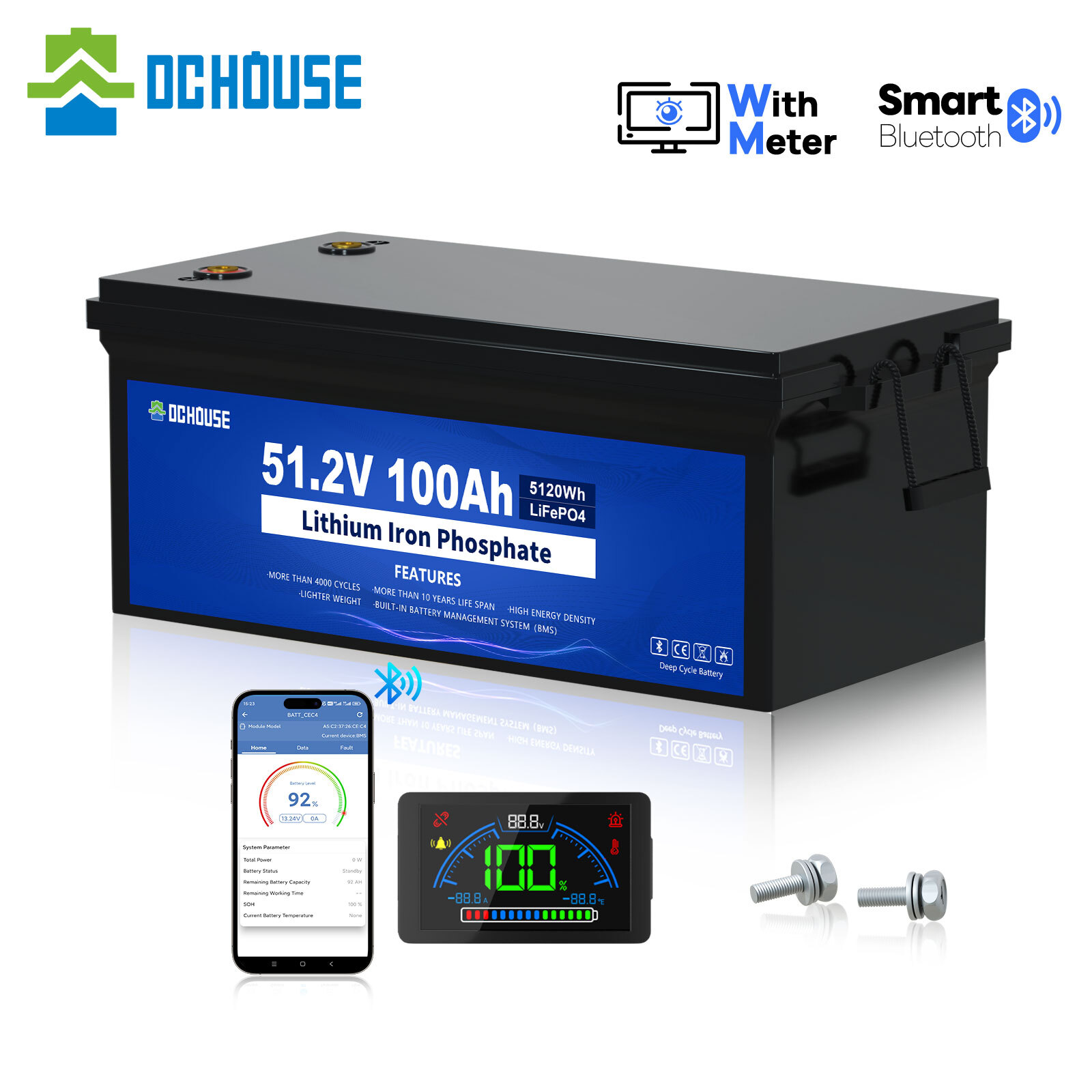 48V 100Ah LiFePO4 Lithium Golf Cart Battery Golf Cart Deep Cycle(Slightly Used)