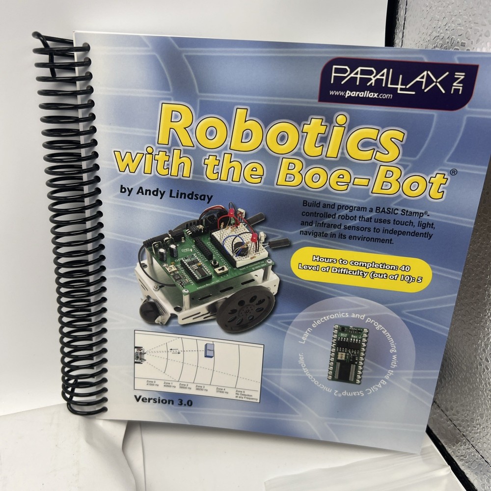 New Parallax Boe-Bot Robot Kit USB #28832 BASIC Stamp 2 STEM Educ Robotic M4381