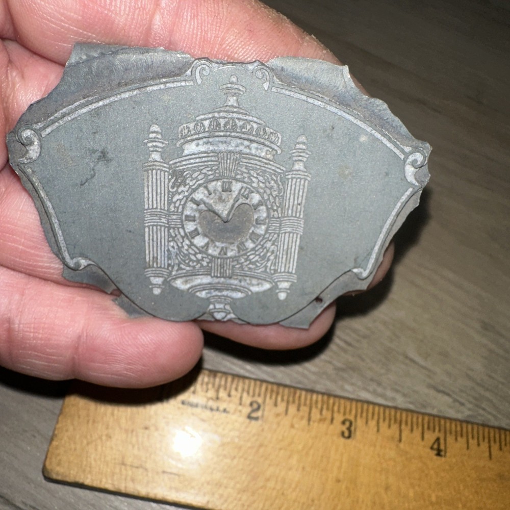 Printing Block “ Old Clock Face, Tower? “ Nice Image