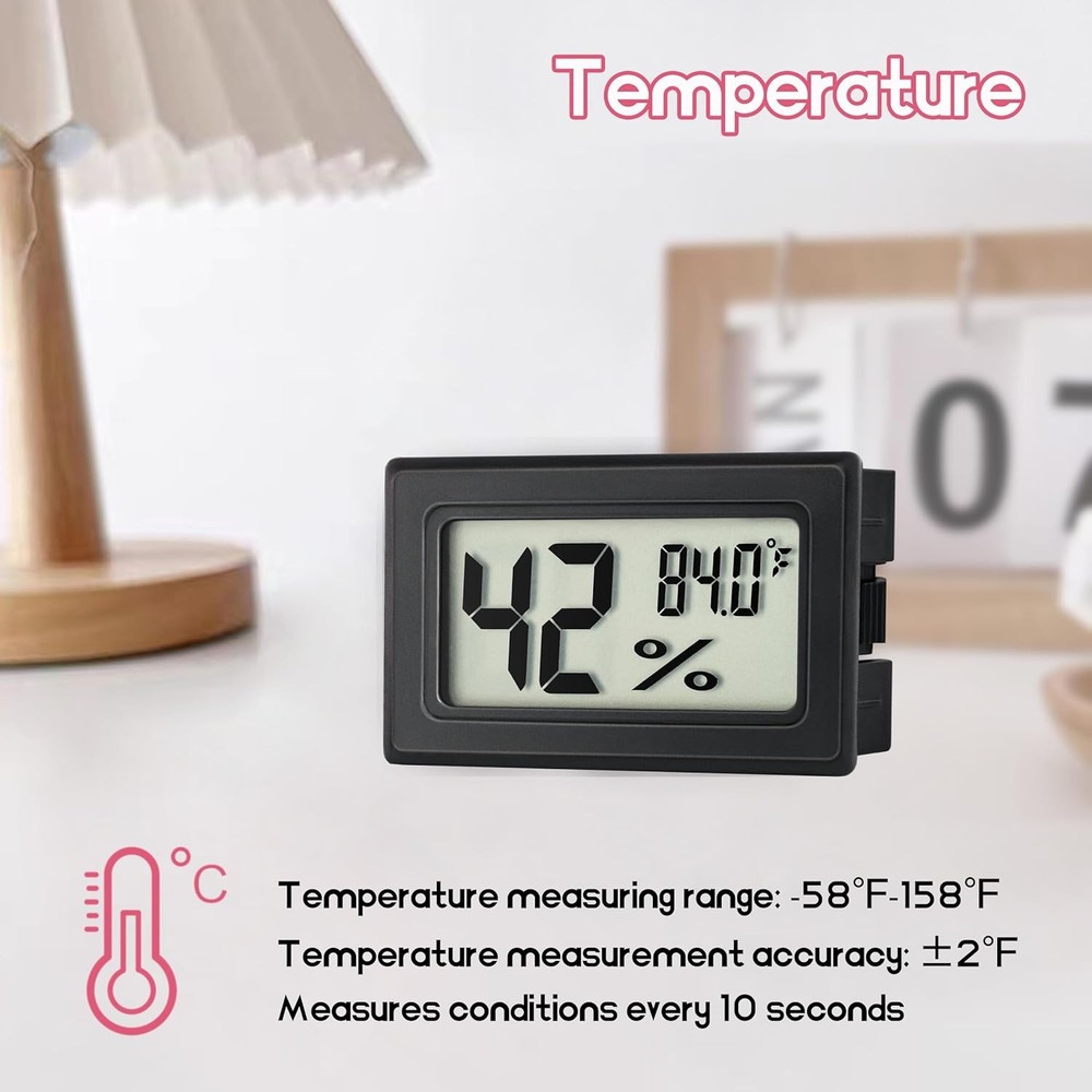 Mini Hygrometer Indoor Humidity Meter Thermometers 6 Pack...