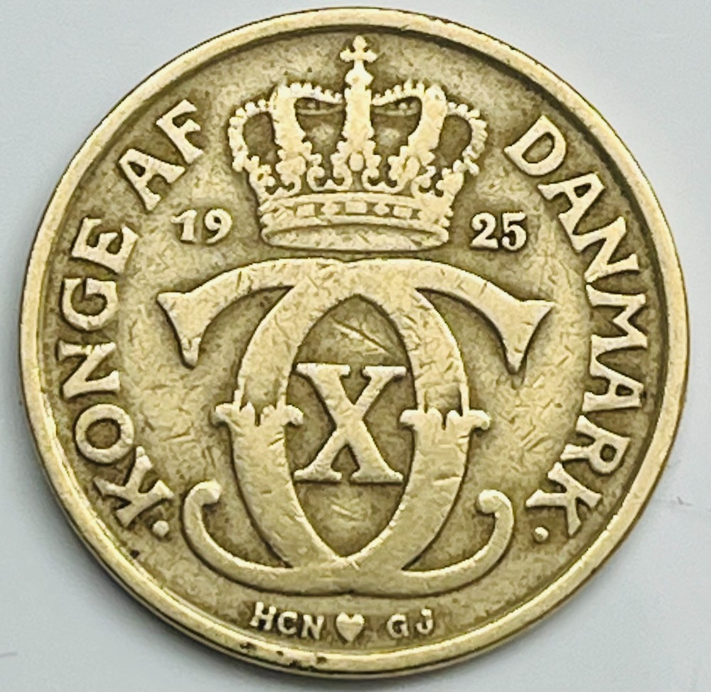 1925 Denmark Krone KM# 824.1 Circulated Condition