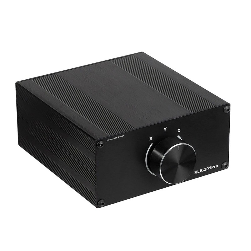 Compactly Aluminum XLR Audios Switcher For Multiple Devices Equipment Connection