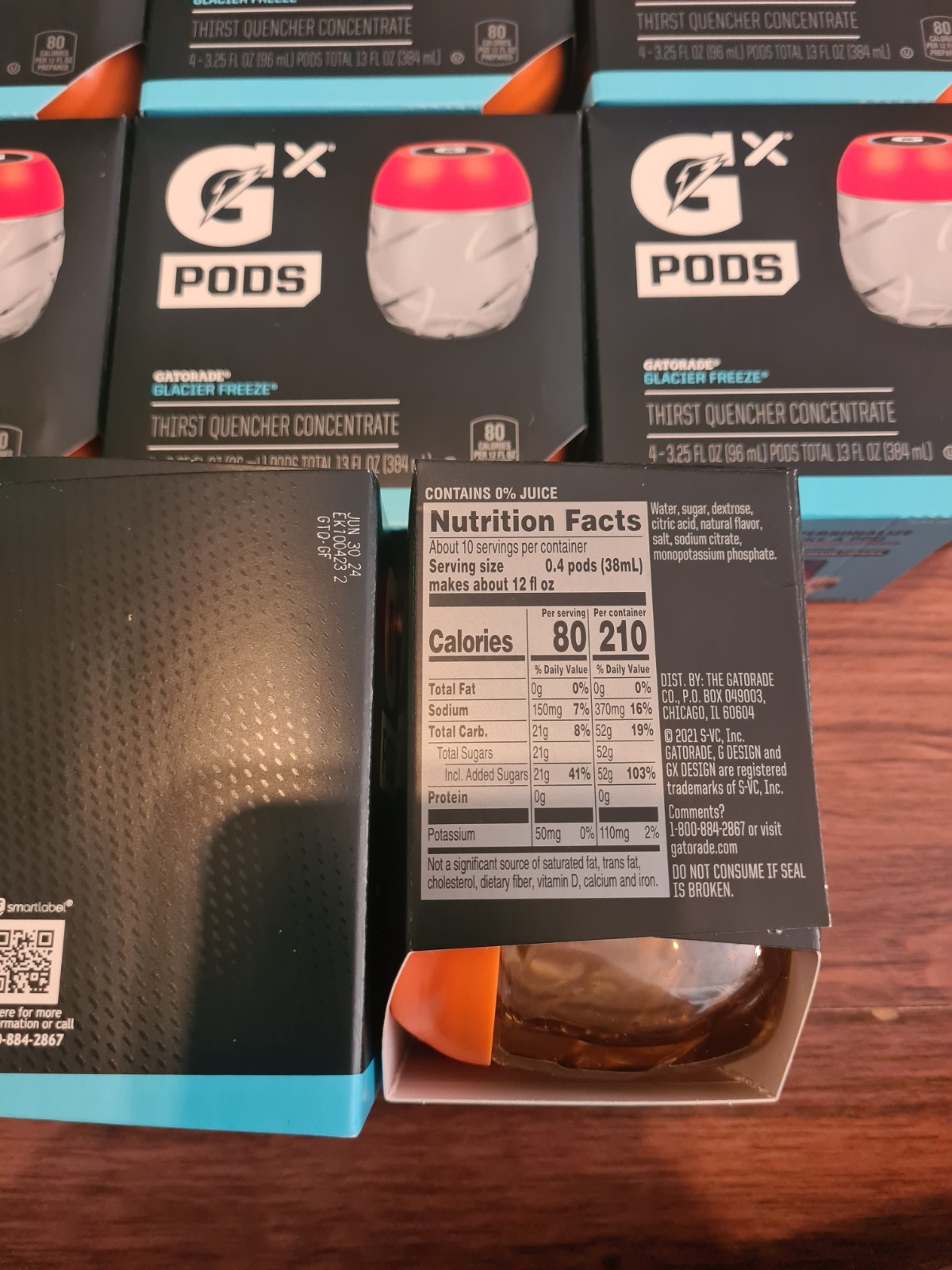 48-Pods Gatorade Glacier Freeze 3.25 oz each Pod