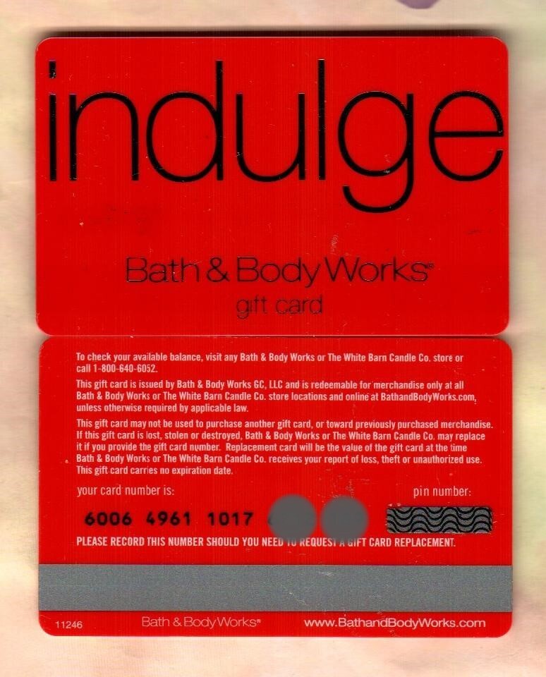 BATH & BODY WORKS Indulge ( 2005 ) Foil Gift Card ( $0 ) V1