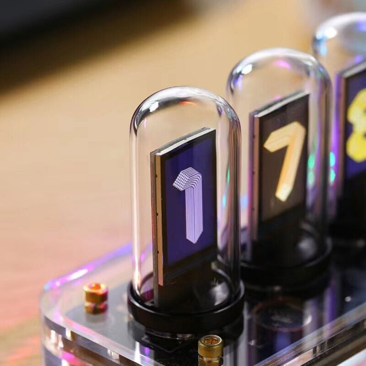 NovelLife Tube-RGB Pseudo Glow Tube Clock Desktop E-sports Room Decoration Gift