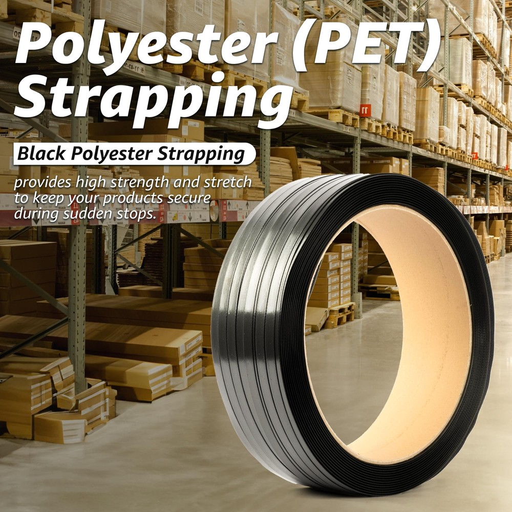 U.S. Solid 3/4" x 0.04" x 1312ft. Length Polyester PET Strapping